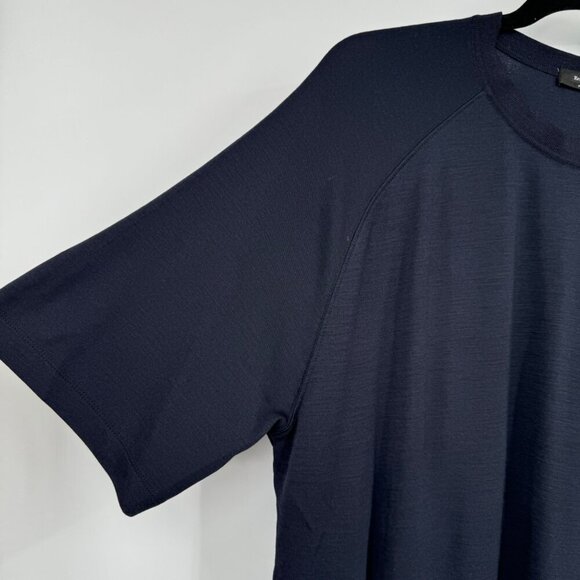 Ermenegildo Zegna Navy Blue Wool High Performance Crew Neck T-Shirt XL - Picture 4 of 10